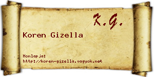 Koren Gizella névjegykártya