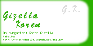 gizella koren business card